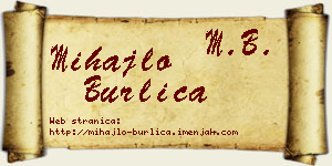 Mihajlo Burlica vizit kartica
